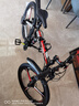 凤凰（Phoenix）折叠山地自行车男女成人学生青少年单车双减震碟刹轻便变速折叠车 黑红三刀轮/显档变速/三套全轴承 24速高配-26寸（身高160-185CM） 实拍图