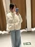 UR冬季新款女装琥珀流光风拉链无袖马甲棉服UWM150040 米白 XS 实拍图