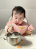 葆氏双耳辅食碗儿童316不锈钢碗婴儿宝宝专用米粉吃饭碗餐具赠叉勺 实拍图