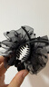 高级感印花雪纺皱抓夹女大号2025年新款发夹后脑勺盘发鲨鱼夹发饰 黑色丸子夹【8cm】2个 实拍图