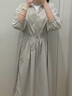 优衣库女装尼龙连衣裙/7分袖裙子480632 02 浅灰色 XL /165/92A 实拍图