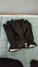 窦驰真皮毛一体手套冬五分指加厚保暖防寒男女情侣骑车羊毛滑雪皮手套 黑色 XXL 实拍图