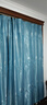 现代简约遮光窗帘加厚卧室窗帘客厅阳台隔断帘窗帘（不带杆） 郁金香-天蓝色 宽1.5米*2.2米高一片【挂钩款】 实拍图