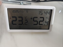 得力（deli）【超级爆款】室内温湿度表 LCD电子温湿度计 婴儿房室内办公用品儿童老人白色 实拍图
