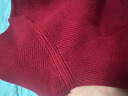 恒源祥羊毛衫女秋冬加厚打底毛衣修身内搭半高领针织衫 酒红色 XL 建议120-130斤 实拍图
