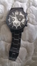 爆款男士时尚日历手表男款韩版手表不锈钢石英腕表 黑色 实拍图
