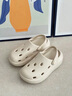 朴西奶酪踩屎感洞洞鞋女厚底凉鞋沙滩包头拖鞋外穿情侣 象牙白 35-36 实拍图