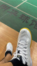 YONEX尤尼克斯羽毛球鞋yy入门级训练减震动力垫男女SHB101CR 白/金42码 实拍图