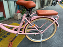 飞鸽（FG FLYING PIGEON）自行车成人通勤车自行车学生单车成人自行车通勤自行车女士自行车 标配樱花粉|单速|辐条轮+礼包 24寸适合150-170cm 实拍图
