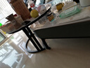 森生林岩板茶几客厅小户型简约轻奢椭圆形可伸缩茶桌 C14-1黑架灰箱 雪山白+黑玻 120cm椭圆茶几+80cm小圆边几 实拍图