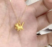 中国黄金黄金项链足金猫咪吊坠转运珠首饰情人节生生日礼物马年本命年礼物 【京速达】猫咪吊坠 约0.3g【赠银链】 实拍图