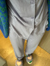 松山棉店【商场同款】睡衣女情侣家居服男士睡衣棉加莫代尔开衫套装 女士-松枝刺绣-暮山紫 L （女士165，男士175） 实拍图