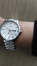 冠琴（GUANQIN）手表男士全自动机械表瑞士品质防水夜光精钢双日历学生多功能腕表 钢带本色白面（SY款） 实拍图
