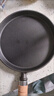 铸铁平底锅鏊子家用无涂层不粘锅杂粮煎饼锅手抓饼锅平底烙饼煎锅 木柄款 26cm 实拍图
