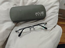 奥杰近视眼镜男有度数超轻半框近视镜可配100 150 200 250 300 350度 镜片折射率1.56（较薄） 双眼近视-125度 (含镜盒镜布) 实拍图