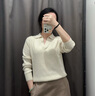 优衣库女装可机洗罗纹半开领针织衫/毛衣25秋冬新款480414 30 浅米色 XS 实拍图