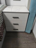 TURBOSUN纯实木床头柜烤漆实木烤漆床头柜现代简约轻奢高级感卧室家用整装 浅灰白实木落地三抽款[优选岩板 整装(无需安装开箱即用)40x40 晒单实拍图