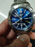 野狼全自动机械表男士军防水正品氚气夜光蓝緑水鬼潜水钢带手表V1019 本色蓝盘钢带款 -绿光 实拍图