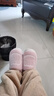 京东京造家居包脚棉拖鞋轻简毛绒保暖包跟棉拖鞋女款 花簇粉38-39 JZ-3222 实拍图
