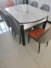 晨巢 岩板餐桌 实木餐桌椅组合现代简约可伸缩折叠吃饭桌子餐厅家具 黑白框架亮光雪山白-111皮椅 1.35米一桌六椅-12MM岩板厚度 实拍图