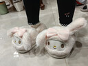 Hello Kitty女童棉鞋冬儿童室内家居鞋小孩保暖亲子棉拖鞋 美乐蒂粉 32-33码 实拍图