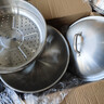 铿锵 双耳炒锅316不锈钢家用电磁炉燃气灶少油烟无涂层炒菜锅大号 316双耳圆底炒锅+蒸笼 32cm 实拍图