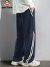 大嘴猴（paul frank）休闲裤男士秋冬季美式裤子男宽松垂感卫裤男裤运动裤潮 藏蓝色 M 实拍图