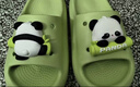土豆屋儿童拖鞋中大童小孩室内外防滑软底凉拖鞋 熊猫绿色200码 实拍图