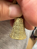 宫铃纯黄铜铃铛配饰汽车钥匙扣链挂件古风手工编织挂绳吊坠圈 心经铃铛祥云绳款 实拍图