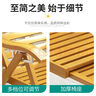 泰旭嘉躺椅折叠户外竹椅夏季楠竹成人老人午休庭院竹摇椅睡椅藤椅凉椅 原色中片【加长】送棉垫+按摩捶 实拍图
