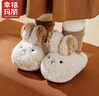 幸福玛丽（Cheerful Mario）女童棉拖鞋秋冬儿童可爱兔子毛绒拖鞋男宝宝冬季家居室女宝棉拖鞋 实拍图