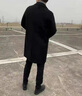 罗蒙双面100%绵羊毛呢大衣男士秋冬新款帅气加厚中长款风衣男呢子外套 咸菜灰绿 (100%绵羊毛) XL 码 实拍图