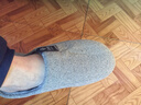 洁丽雅棉拖鞋女秋冬季室内家居防滑保暖拖鞋厚底毛毛女士家用男棉鞋外穿 浅灰 44-45 (适合43-44码) 实拍图