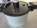 amidda德国珐琅不锈钢微压锅保鲜双耳汤锅闷烧煲汤压力锅电磁炉明火通用 奶白色珐琅4升20口径1-3人 20cm 实拍图