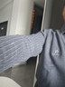 罗蒙（ROMON）针织衫男加厚加绒保暖中青年衬衫领冬季商务休闲毛衣606兰灰185 实拍图
