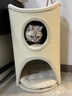 兽牌树洞剑麻桶猫窝猫抓板一体剑麻猫爬架双层大猫屋半封闭式冬季保暖 燕麦奶白丨三层剑麻桶 实拍图