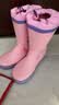 柠檬宝宝儿童雨鞋男女童水鞋宝宝水靴防滑胶鞋小孩雨靴 粉紫独角兽 34码 实拍图