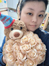 甜蜜点 小熊玩偶花束生日礼物女士女生永生花香皂花圣诞节礼物感恩节 实拍图