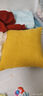 米乐 雪尼尔抱枕靠垫纯色客厅沙发抱枕套卧室床头靠枕办公室腰枕 金黄（十字雪尼尔） 45*45cm抱枕套+枕芯 实拍图