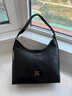 OMI欧米真皮hobo包腋下包单肩托特包包女斜挎包简约百搭轻奢黑色通勤 深邃黑(大号) 实拍图