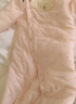 戴维贝拉（DAVE＆BELLA）新生儿夹棉连体衣女宝宝百天衣服冬装新款初生婴儿外出服幼童爬服 粉底印花【现货】 90cm （建议身高80-90cm） 实拍图