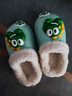 儿童棉拖鞋冬季加绒加厚可拆卸脚套防水防滑儿童男女可爱棉拖鞋 绿色【恐龙】 28.5 内长17cm，尺码偏小 实拍图