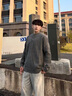 主意范（ZHUYIFAN）雷军同款灰色针织衫大码亨利领毛衣男款慵懒风内搭打底针织衫外套 深灰色（高品质升级版） L （推荐115-130斤） 实拍图