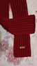 百搭韩版针织毛线红色围巾女2024圣诞冬季高级感新年礼物情侣围脖 针织围巾-酒红色-1个装-保暖 1 实拍图