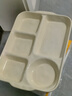 佩尔森陶瓷分格餐盘大人家用减脂月子餐分隔食堂孕妇儿童早餐分餐盘餐具 【奶油色】五格分餐盘-升级款 实拍图