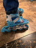 迪士尼轮滑鞋儿童溜冰鞋男童女童套装初学可调全闪直排旱冰鞋中码 实拍图