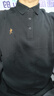 与狼共舞【高级感】长袖T恤男士2025秋季新款纯棉刺绣中青年POLO衫男6541 黑色001 L /175 实拍图