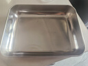 奥美优（AOmeiyou）不锈钢保鲜盒特厚盒子摆摊凉菜盘烧烤盘提拉米苏模具带盖3个装 实拍图