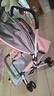 豪威 婴儿推车可坐可躺双向超轻便折叠伞车宝宝0-3岁手推车小孩儿童车 拼粉色+至尊款+一键折叠+全功能 实拍图