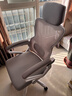 朗域轩品人体工学电竞椅人工力学座椅久坐护腰宿舍游戏电脑椅子可躺写字椅 【4级气杆】可后躺+乳胶-白灰 120-155度(含) 联动扶手 四向腰托 实拍图